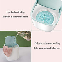 Load image into Gallery viewer, 2020 New Upgraded Portable Washing Machine, Folding Fully automatic Laundry Machine, Turbine Washer, USB Cable, Low Noise, Mini Washing Machine for Camping, Dorms, Apartments,Business Trips (Bule)
