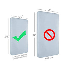 Load image into Gallery viewer, Waterproof Pack N Play Mattress Pad Protector, Comfortable and Durable Cotton Fabric, Fitted Baby Portable Mini Cribs, Graco Play Yards and Foldable Mini Crib Mattress Cover
