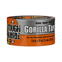 Load image into Gallery viewer, Gorilla, 2.88" x 25 yd Tough &amp; Wide Duct Tape, 25yd, Silver, 4 Pack
