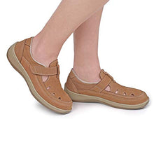 Load image into Gallery viewer, Orthofeet Proven Heel and Foot Pain Relief. Extended Widths. Best Orthopedic Bunions Diabetic Arthritis Women's Leather Shoes Serene Tan
