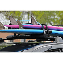 Load image into Gallery viewer, DORSAL Aero Narrow Crossbar Roof Rack Pads for Car Surfboard Kayak SUP Snowboard Racks 20/28/34 Inch Long [Pair] Black 28"
