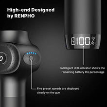 Load image into Gallery viewer, Massage Gun for Athletes, RENPHO Pro Deep Tissue Percussion Muscle Massager Handheld Electric Massager for Pain Relief with Titanium Alloy Heads, Long Battery Life, Christmas Gifts for Man

