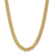 Load image into Gallery viewer, 14k Yellow Gold 11mm Miami Cuban Chain Necklace 24 Inch Pendant Charm Curb Fine Jewelry For Women Gifts For Her
