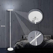 Load image into Gallery viewer, 2 Pcs, 1 Pearl White+1 Silvery Grey, JOOFO Floor Lamp,30W/2400LM Sky LED Modern Torchiere 3 Color Temperatures Super Bright Floor Lamps-Tall Standing Pole Light with Remote &amp; Touch Control
