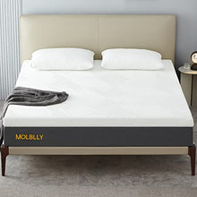 Load image into Gallery viewer, Molblly 12 Inches Queen Size Mattress, Gel Memory Foam Mattress in a Box, Back Pain Relief ＆ Cool Bed,10-Year Support Mattress, Ultimate Motion Isolation, Fiberglass Free, Premium Queen Bed
