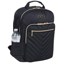 Load image into Gallery viewer, Kenneth Cole Reaction Women's Chelsea Backpack Chevron Quilted 15-Inch Laptop &amp; Tablet Fashion Bookbag Daypack, Black, One Size
