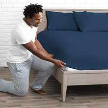 Load image into Gallery viewer, Bare Home Fitted Bottom Sheet Split King - Premium 1800 Microfiber - Ultra-Soft Wrinkle Free - Deep Pocket - 2 Twin XL Fitted Sheets (Split King, Grey)
