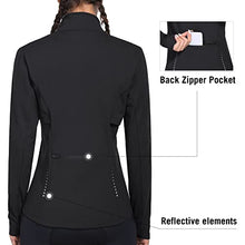 Load image into Gallery viewer, BALEAF Women's Fleece Running Jacket Water Resistant Full Zip Thermal Cycling Golf Jackets Winter Cold Weather Gear Black L
