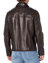 Load image into Gallery viewer, Cole Haan Men's Smooth Lamb Leather Shirt Collar Jacket, Black, Small
