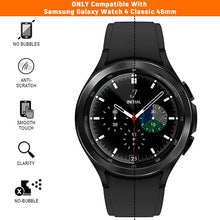 Load image into Gallery viewer, SPGUARD Galaxy Watch 4 46mm Screen Protector, 3 Pack Tempered Glass Screen Protector Compatible with ONLY Samsung Galaxy Watch4 Classic 46mm (2021 Released)(NOT for Other Models)
