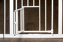 Load image into Gallery viewer, Carlson Extra Wide Walk Through Pet Gate with Small Pet Door, Includes 4-Inch Extension Kit, Pressure Mount Kit and Wall Mount Kit
