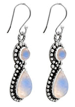 Load image into Gallery viewer, Moonstone Solid 925 Sterling Silver Drop Dangle Earrings
