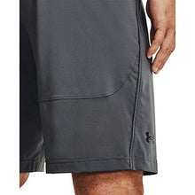 Load image into Gallery viewer, Under Armour Men's Raid 2.0 Workout Gym Shorts , Pitch Gray (012)/Black , X-Small
