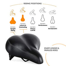 Load image into Gallery viewer, Most Comfortable Bike Seat for Seniors – Extra Wide and Padded Bicycle Saddle for Men and Women Comfort – Universal Bike Seat Replacement
