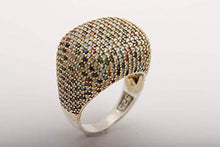 Load image into Gallery viewer, Stunning Turkish Handmade Jewelry Round Cut Sapphire Emerald Turquoise Pink Ruby Amethyst Black Onyx Topaz Zircon 925 Sterling Silver Ring Size ALL
