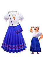 Load image into Gallery viewer, Kids Encanto Costume Mirabel Isabela Pepa Dress Mirabel/Isabela Madrigal Cosplay Princess Skirt with Bag Suits for Girls
