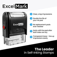 Load image into Gallery viewer, Custom Self-Inking Stamp - Up to 3 Lines - 11 Color Choices and 17 Font Choices
