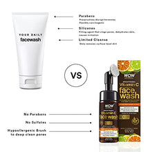 Load image into Gallery viewer, WOW Skin Science Vitamin C Natural Face Wash w/ Face Brush - Foaming Facial Cleanser - Facial Skin Care Products - Acne Face Wash for Women - Exfoliating Face Wash Men's Scrub - All Skin Types (150ml)
