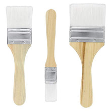 Load image into Gallery viewer, US Art Supply 3 Pack of Variety Size Synthetic Bristle Paint, Chip and Utility Paint Brushes for Paint, Stains, Varnishes, Glues, and Gesso
