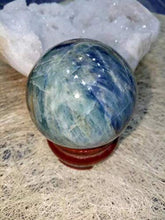 Load image into Gallery viewer, Blue Kyanite Sphere Ball- Sphere Healing Reiki Natural Stone 40 MM to 50 MM
