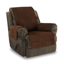 Load image into Gallery viewer, Link Shades Anti-Slip Recliner Armchair Protector | Water Resistant Microsuede Slipcover | Stay-Put Straps | Cover Protects from Dogs &amp; Other Pets (Recliner, up to 23" seat Size, Chocolate)
