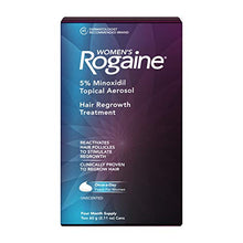 Load image into Gallery viewer, Women's Rogaine 5% Minoxidil Foam for Hair Thinning and Loss, Topical Treatment for Women’s Hair Regrowth, 4-Month Supply
