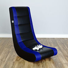 Load image into Gallery viewer, The Crew Furniture 512090 Classic Video Rocker Black/Blue Mesh Racing Stripe
