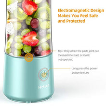 Load image into Gallery viewer, [2020 Upgraded Version]Hotsch Portable Blender, Personal Size Blender Juicer Cup for Juice Crushed Ice Smoothies and Shakes, 4000mAh USB Rechargeable with Six Blades, Mini Blender for Sports, Office, Travel, Gym and Outdoors
