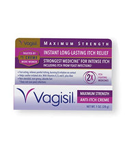 Load image into Gallery viewer, Vagisil Maximum Strength Feminine Anti-Itch Cream with Benzocaine for Women, Helps Relieve Yeast Infection Irritation, Gynecologist Tested, Fast-acting, Soothes and Cools Skin, 1 oz
