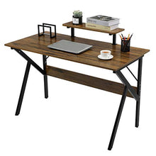 Load image into Gallery viewer, GreenForest Computer Desk 32" Writing Study Table with Moveable Storage Shelf, Home Office PC Workstation for Small Spaces Gaming Desk, Walnut
