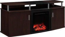 Load image into Gallery viewer, Ameriwood Home Carson Electric Fireplace TV Console for TVs up to 70",  Cherry
