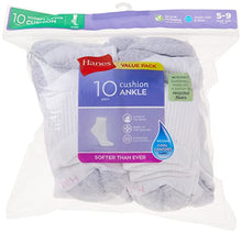 Load image into Gallery viewer, Hanes Women's 10-Pair Value Pack Ankle Socks
