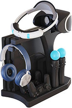 Load image into Gallery viewer, Skywin PSVR Charging Display Stand - Showcase, Cool, Charge, and Display your PS4 VR - Playstation 4 Vertical Stand, Fan, Controller Charger and Hub
