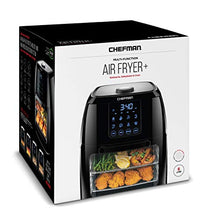 Load image into Gallery viewer, Chefman 6.3 Quart Digital Air Fryer+ Rotisserie, Dehydrator, Convection Oven, 8 Presets to Air Fry, Roast, Dehydrate, Bake &amp; More, BPA-Free, Auto Shut-Off, Accessories Included, XL Family Size, Black
