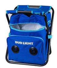 Load image into Gallery viewer, Bud Light Beach/Tailgate/Picnic Chair &amp; Insulated Cooler Bag with Built in Rechargeable Bluetooth Speaker
