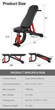 Load image into Gallery viewer, YouTen Adjustable Bench Press for Abs Exercise Like Dragon Flag, Easy Moving Versatility Flat Incline Decline Bench, Weight Capacity Home Gym Equipment Black
