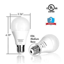 Load image into Gallery viewer, Tenergy 9W LED 60w Equivalent Light Bulb A19 LED Light Bulbs, 750 Lumens Energy Saving Lamp Soft/Warm White 2700K Lights, 16-Pack, Non-Dimmable
