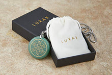Load image into Gallery viewer, EMF Protection Necklace Radiation Blocker | Green Aventurine Healing Pendant | LUXAR | Stone of Opportunity | Metal Silver Chain | 1.57 Inch Diameter Pendant
