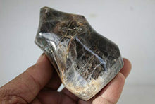Load image into Gallery viewer, Crystal, 332G Natural Black Moonstone Crystal Healing Chakra Aura Torch Shape K12
