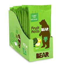 Load image into Gallery viewer, BEAR Real Fruit Snack Rolls - Gluten Free, Vegan, and Non-GMO - Apple (2 Rolls Per Pack) - Healthy School And Lunch Snacks For Kids And Adults 0.7 Ounce (Pack of 12)
