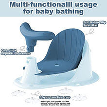 Load image into Gallery viewer, Baby Bath Seat for Sit up Bathing, Bath Seat for Baby Boy Girl, Infant Portable Baby Bathtub Seat, Baby Bath Chair with Secure Suction Cups for 6-18 Months TOPMINO Dark Blue
