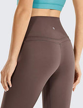 Load image into Gallery viewer, CRZ YOGA Women's Naked Feeling Workout Leggings 25 Inches - 7/8 High Waist Yoga Tight Pants Purple Taupe Medium
