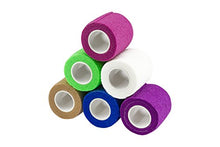 Load image into Gallery viewer, MEDca Self Adherent Cohesive Wrap Bandages 2 Inches X 5 Yards 6 Count, (Rainbow Color)
