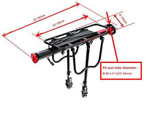 Load image into Gallery viewer, COMINGFIT 110 Lbs Capacity Almost Universal Adjustable Bike Luggage Cargo Rack Bicycle Accessories Equipment Stand Footstock Bicycle Carrier Racks
