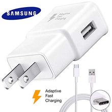Load image into Gallery viewer, Samsung Fast Adaptive Wall Adapter Charger for Galaxy S10 Lite S9 Plus Note 9 S8 Note 8 EP-TA20JBE - 4 Foot Type C/USB-C Cable and OTG Adapter - White
