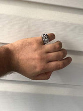 Load image into Gallery viewer, Harlembling Solid 925 Sterling Silver Men's Silver Ring - Nugget Ring - Pinky or Ring Finger - Sizes 7-13 (7)
