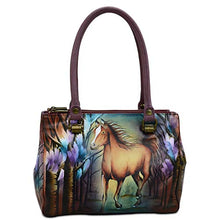 Load image into Gallery viewer, Anuschka Women's Genuine Leather Triple Compartment Medium Tote | Hand Painted Original Artwork | Free Spirit
