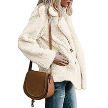 Load image into Gallery viewer, Women's Coat Casual Lapel Fleece Fuzzy Faux Shearling Button Warm Outwear Plush Vest Jackets with Pockets（White,3XL）

