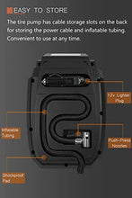 Load image into Gallery viewer, sanyi Portable Air Compressor air Pump DC 12V Portable Tire Inflator for Car Tires, Bicycles and Other Inflatables with 3 Nozzles and Storage Bag (Silver)
