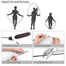 Load image into Gallery viewer, FITFORT Jump Rope, Tangle-Free Rapid Speed Jumping Rope Cable with Ball Bearings for Women, Men, and Kids, Adjustable Steel Jump Rope Workout with Foam Handles for Fitness, Home Exercise &amp; Slim Body
